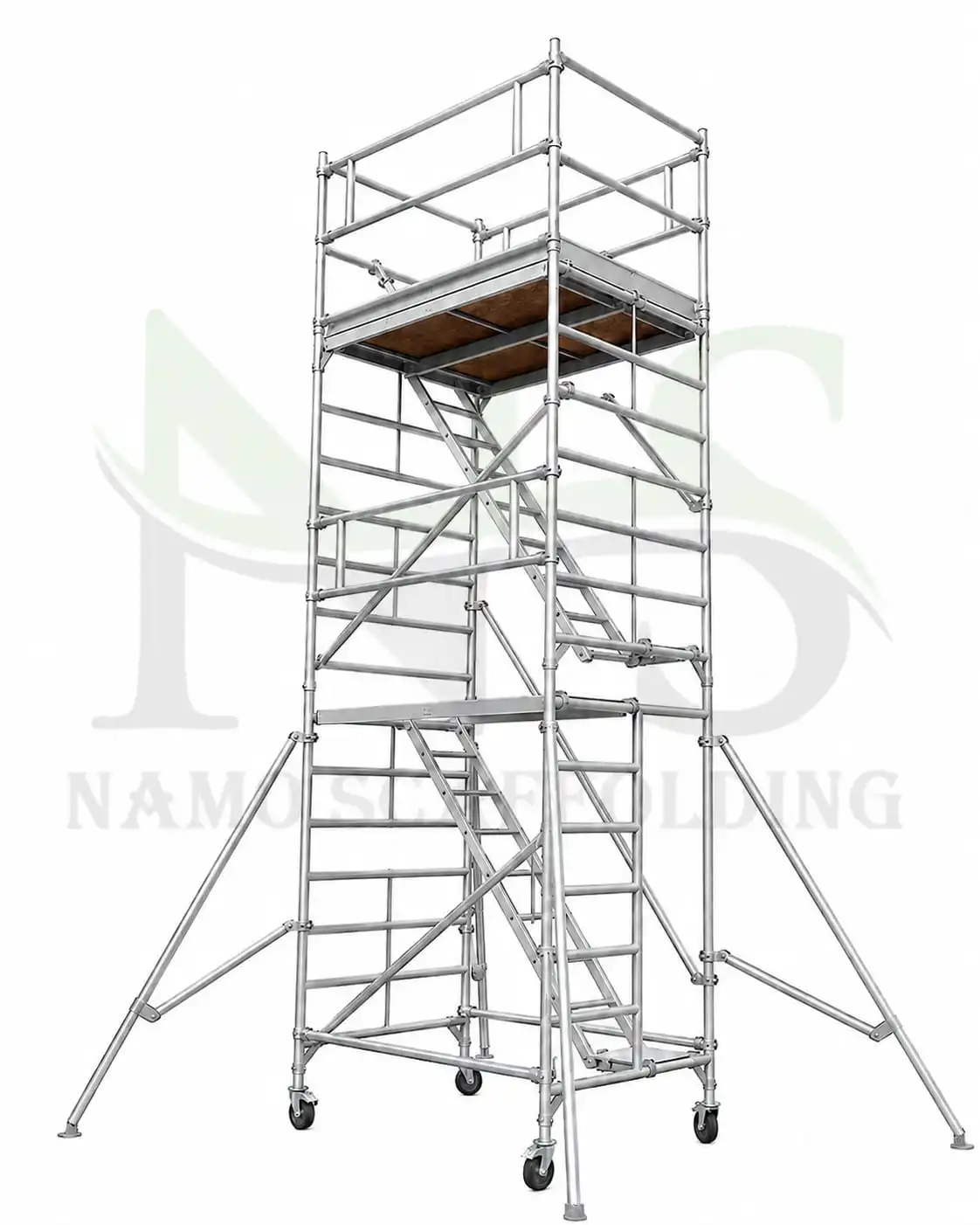 Aluminium scaffolding platform layout