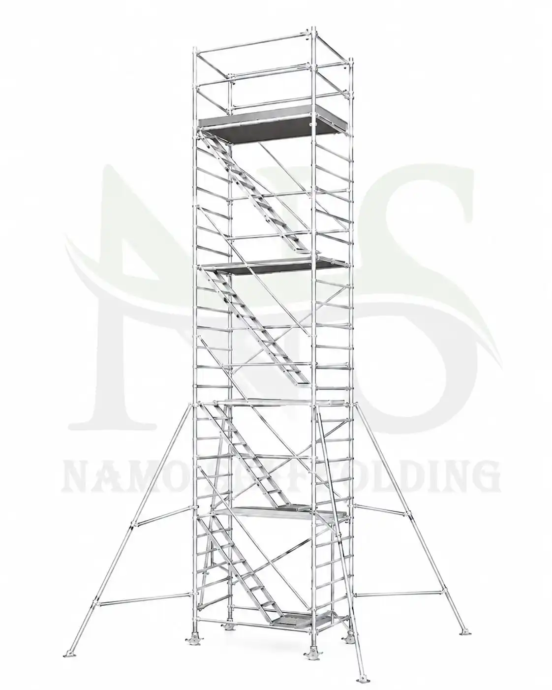 Movable aluminium scaffolding tower